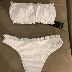 Ruffle Bandeau Bikini Set